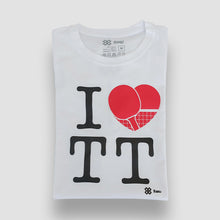 Cargar imagen en el visor de la galería, Playera Unisex Tenis de Mesa - I Love Table Tennis - Blanco