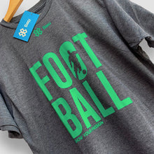 Cargar imagen en el visor de la galería, Playera Unisex Futbol - Show Football - Gris obscuro con Verde