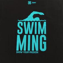 Cargar imagen en el visor de la galería, Playera Unisex Natación - Show Swimming - Negro