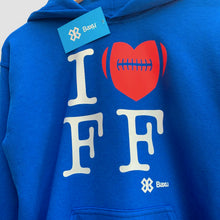 Cargar imagen en el visor de la galería, Sudadera Unisex Tochito - I Love Flag Football - Azul rey
