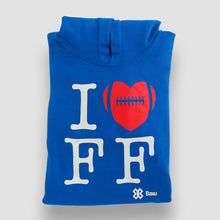 Cargar imagen en el visor de la galería, Sudadera Unisex Tochito - I Love Flag Football - Azul rey
