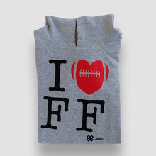 Cargar imagen en el visor de la galería, Sudadera Unisex Tochito - I Love Flag Football - Gris Jaspe