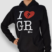 Cargar imagen en el visor de la galería, Sudadera Unisex Gimnasia Rítmica - I Love Rhythmic Gymnastic - Negro