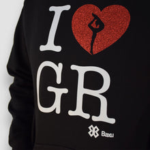 Cargar imagen en el visor de la galería, Sudadera Unisex Gimnasia Rítmica - I Love Rhythmic Gymnastic - Negro