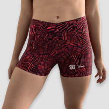 Cargar imagen en el visor de la galería, Short deportivo - Básico - Lineas - Negro / Rojo