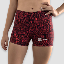 Cargar imagen en el visor de la galería, Short deportivo - Básico - Lineas - Negro / Rojo