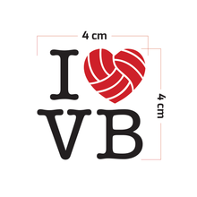 Cargar imagen en el visor de la galería, Sticker Voleibol - I love Volleyball - Pequeña