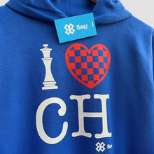 Cargar imagen en el visor de la galería, Sudadera Unisex Ajedrez - I Love Chess - Azul rey