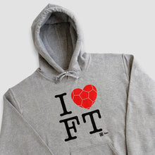 Cargar imagen en el visor de la galería, Sudadera Unisex Futbol - I Love Football - Gris jaspe