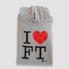 Cargar imagen en el visor de la galería, Sudadera Unisex Futbol - I Love Football - Gris jaspe