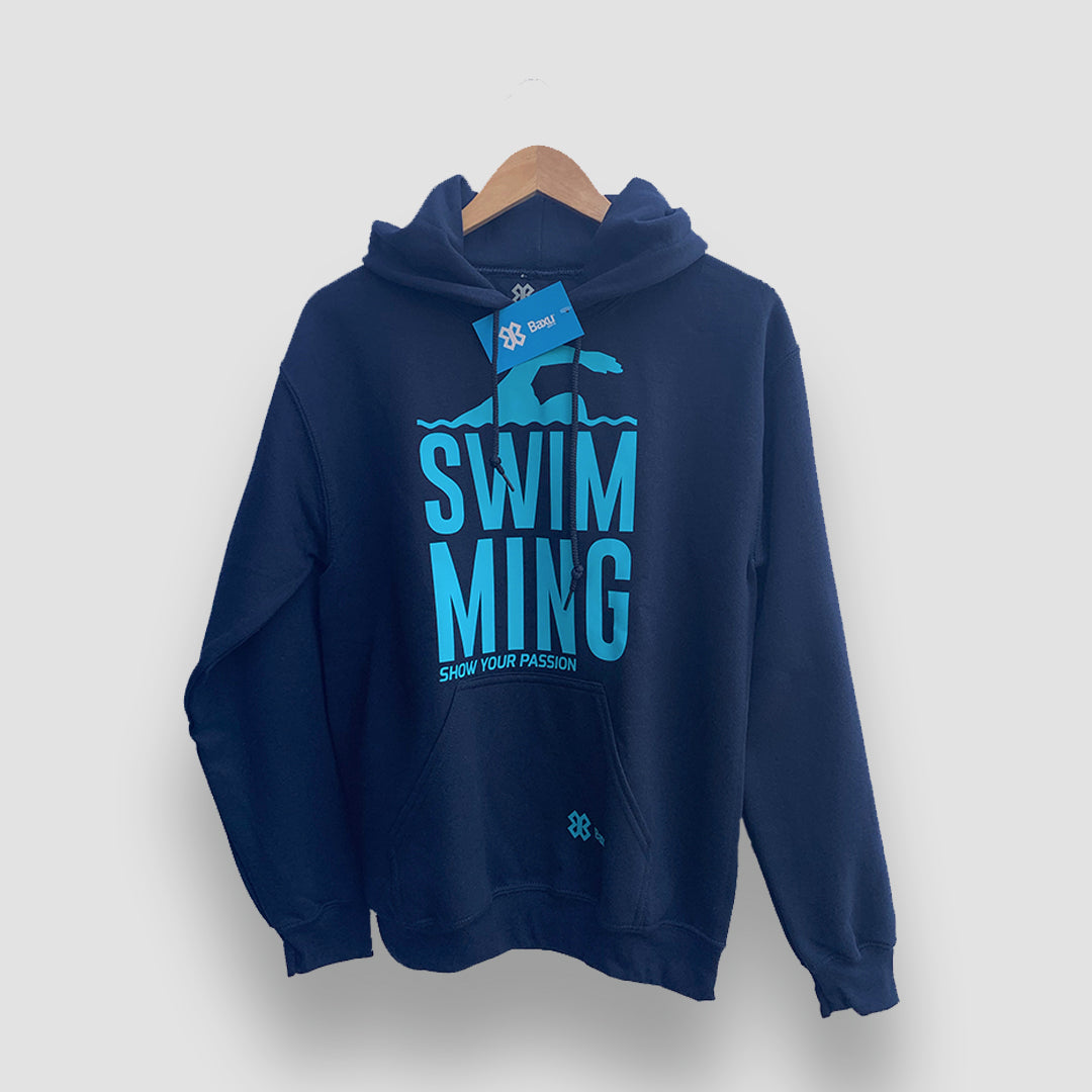 Sudadera Unisex Natación Show Swimming Azul Marino Baxu