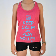 Cargar imagen en el visor de la galería, Blusa Tank Voleibol - Keep Calm and Play Volley - Rosa