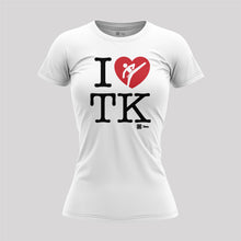 Cargar imagen en el visor de la galería, Blusa Dama Taekwondo - I love Tae Kwon Do - Blanco