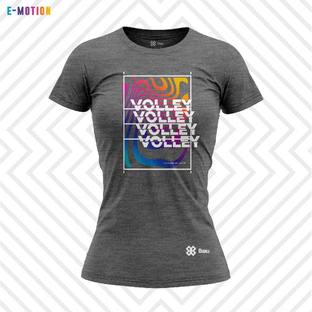 Blusa Mujer Voleibol - Baxu - E Motion - Volley Flow - Marino Jaspe