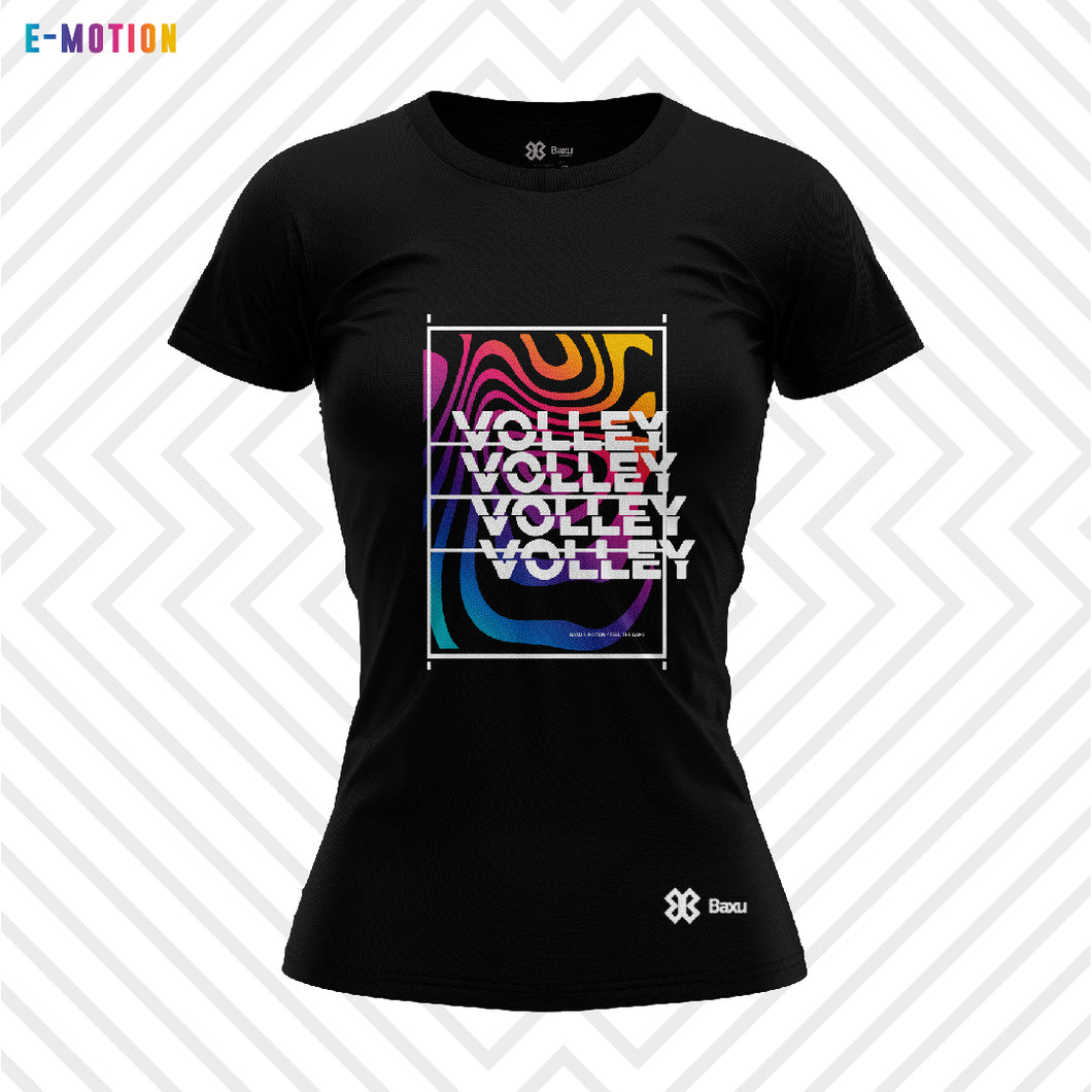 Blusa Mujer Voleibol - Baxu - E Motion - Volley Flow - Negro