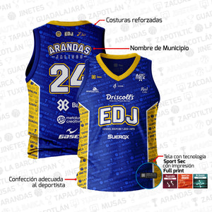 Uniforme Basquetbol Baxu - EDJ TOP - Jersey + Short de Juego