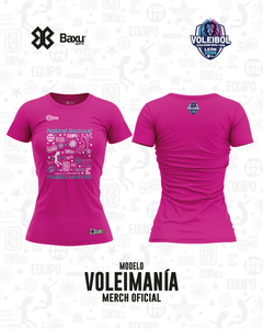 Blusa - Algodón - NACIONAL INFANTIL Y JUVENIL 2025 - FUSIÓN - VOLEIMANÍA - Rosa