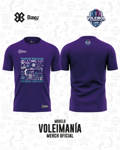 Playera - Algodón - NACIONAL INFANTIL Y JUVENIL 2025 - FUSIÓN - VOLEIMANÍA - Morado