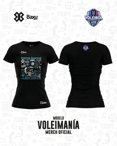 Blusa - Algodón - NACIONAL INFANTIL Y JUVENIL 2025 - FUSIÓN - VOLEIMANÍA - Negro