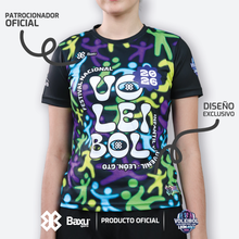 Cargar imagen en el visor de la galería, Jersey Oficial Dama Deportivo - Full Print - Baxu - FESTIVAL NACIONAL DE VOLEIBOL INFANTIL Y JUVENIL LEÓN 2026 - FEST - Negro
