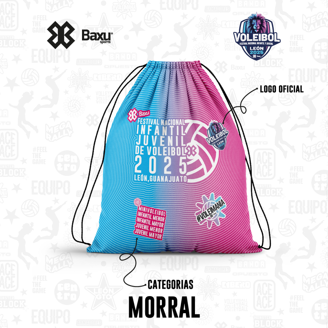 Morral  - NACIONAL INFANTIL Y JUVENIL 2025 - FUSIÓN - Turquesa/Rosa