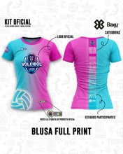 Cargar imagen en el visor de la galería, Blusa - Full Print - NACIONAL INFANTIL Y JUVENIL 2025 - FUSIÓN - Turquesa/Rosa
