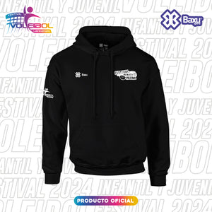 Sudadera Unisex Voleibol - Baxu - FESTIVAL INFANTIL Y JUVENIL DE VOLEIBOL 2024 - ENTUSIASMO - Negro