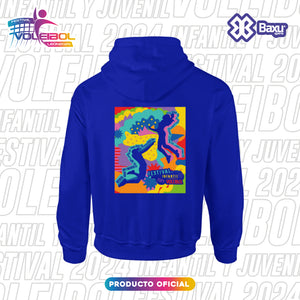 Sudadera Unisex Voleibol - Baxu - FESTIVAL INFANTIL Y JUVENIL DE VOLEIBOL 2024 - ENTUSIASMO - Azul rey