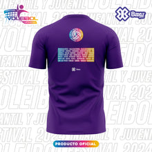 Cargar imagen en el visor de la galería, Blusa Mujer Voleibol - Baxu - FESTIVAL INFANTIL Y JUVENIL DE VOLEIBOL 2024 - EUFORIA - Morado - 100% Algodón
