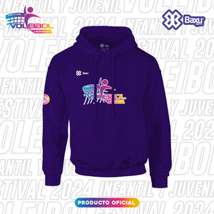 Sudadera Unisex Voleibol - Baxu - FESTIVAL INFANTIL Y JUVENIL DE VOLEIBOL 2024 - EUFORIA - Morado