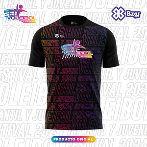 Jersey Deportivo Mujer Voleibol - Baxu - FESTIVAL INFANTIL Y JUVENIL DE VOLEIBOL 2024 - MOTIVACIÓN - Negro