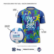 Cargar imagen en el visor de la galería, DUO OFICIAL (JERSEY + BALÓN) - FESTIVAL INFANTIL Y JUVENIL DE VOLEIBOL 2026 - FEST - Unisex - Azul
