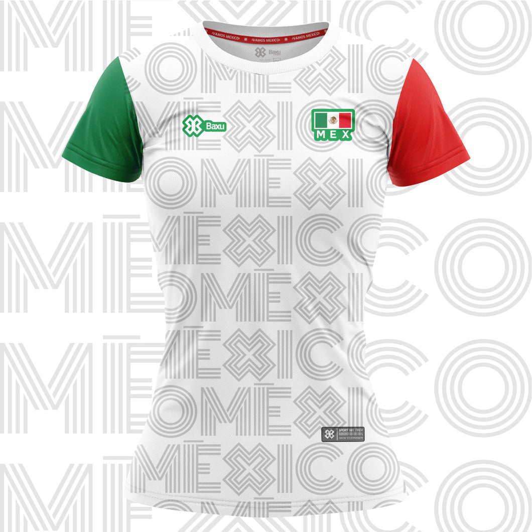 Jersey Deportivo Mujer - Baxu - México Pro - Sport Sec - Blanco