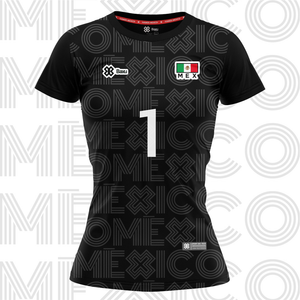 Jersey Deportivo Mujer - Baxu - México Pro - Sport Sec - Negro - PERSONALIZADO