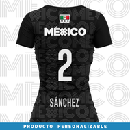 Jersey Deportivo Mujer - Baxu - México Pro - Sport Sec - Negro - PERSONALIZADO
