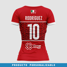 Cargar imagen en el visor de la galería, Jersey Deportivo Mujer México PERSONALIZADO - Edición Selección Mexicana - Sport Sec - Rojo
