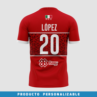 Jersey Deportivo Unisex México PERSONALIZADO - Edición Selección Mexicana - Sport Sec - Rojo