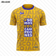 Playera Unisex  Full Print - Baxu - Jalisco - Somos Los Campeones - Amarillo