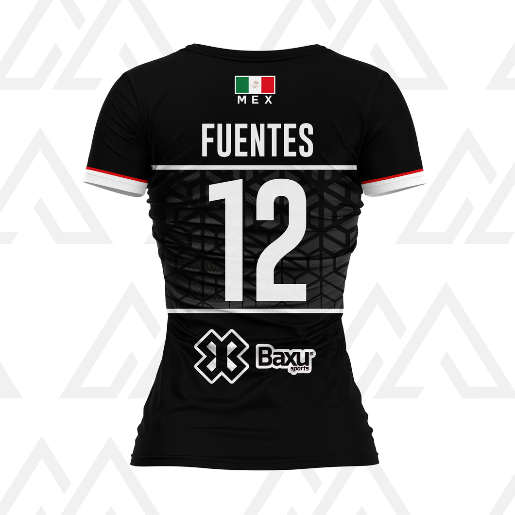Jersey Deportivo Mujer - Baxu - Mexico - Selección Mexicana Edición Mauro Isaac Fuentes- Sport Sec - Negro
