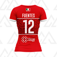 Jersey Deportivo Mujer - Baxu - Mexico - Selección Mexicana Edición Mauro Isaac Fuentes- Sport Sec - Rojo