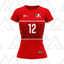 Cargar imagen en el visor de la galería, Jersey Deportivo Mujer - Baxu - Mexico - Selección Mexicana Edición Mauro Isaac Fuentes- Sport Sec - Rojo
