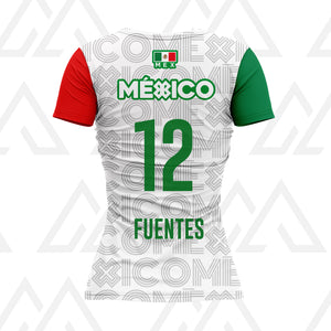 Jersey Deportivo Mujer - Baxu - México Pro Edición Mauro Isaac Fuentes - Sport Sec - Blanco