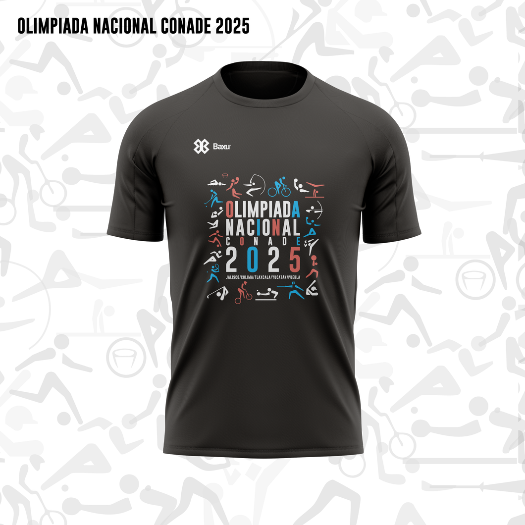 Playera Unisex - Básica - Baxu - OLIMPIADA NACIONAL 2025 - Sports ON  - Marino Jaspe