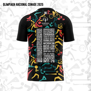 Jersey Unisex Deportivo - Full Print - Baxu - OLIMPIADA NACIONAL 2025 - Kaleido ON - Negro