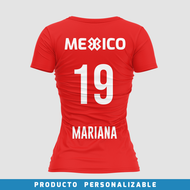 Blusa Deportiva Selección Mexicana - México Sport Sec - Rojo - PERSONALIZADO