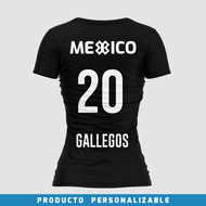 Blusa Deportiva Selección Mexicana - México Sport Sec - Negro - PERSONALIZADO