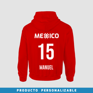 Sudadera Deportiva - MÉXICO - Rojo - PERSONALIZADO
