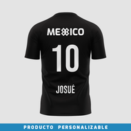 Playera Deportiva Selección Mexicana - México Sport Sec - Negro - PERSONALIZADO