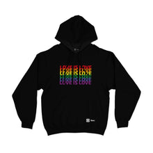 Cargar imagen en el visor de la galería, Sudadera Pride Baxu - LOVE IS LOVE - Negro
