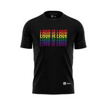Cargar imagen en el visor de la galería, Playera Pride Baxu - LOVE IS LOVE - Negro
